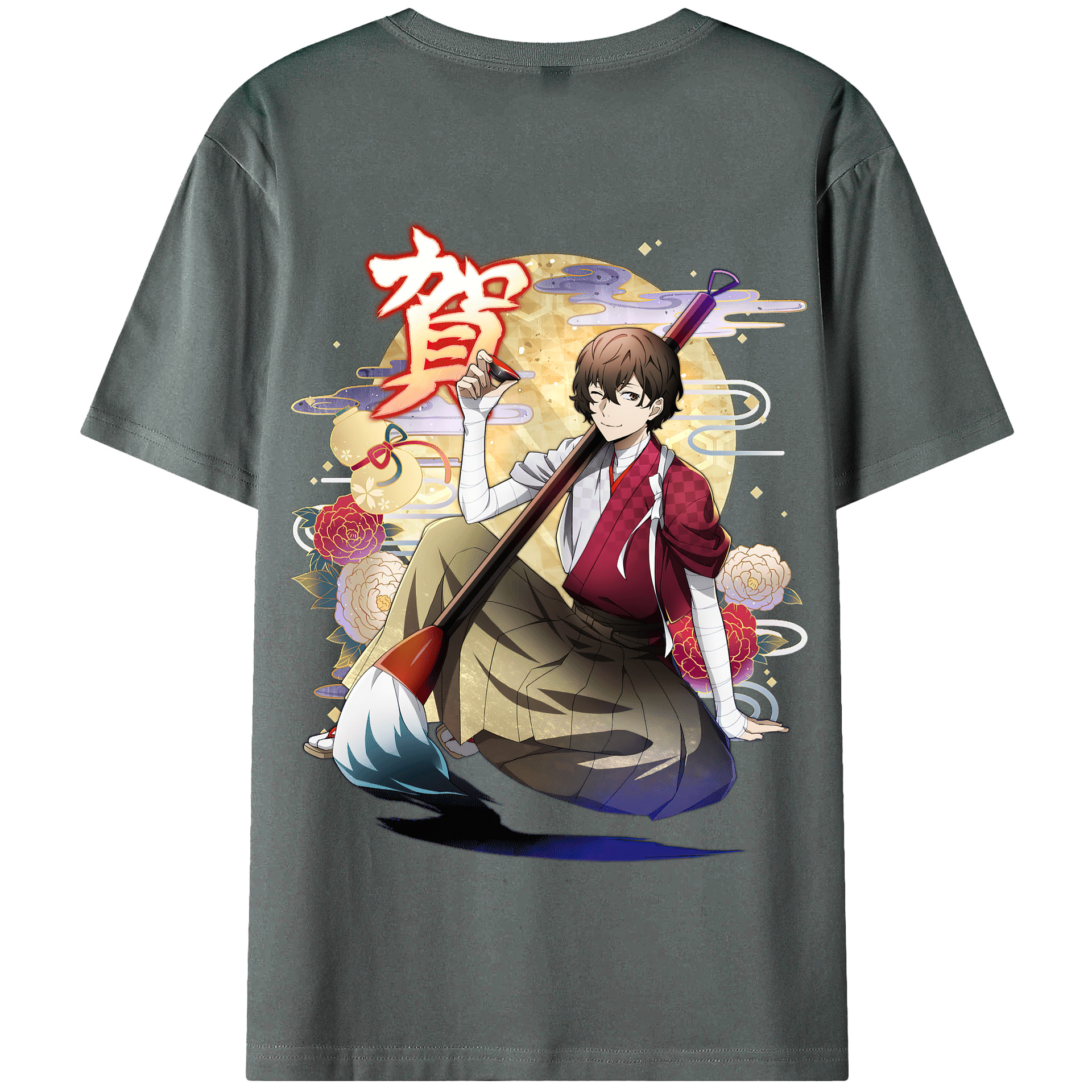 （画像用） 文豪ストレイドッグス Bungo Stray Dogs 綿100％半袖Tシャツ（背面プリント）